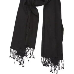 Pashmina Silky Soft Shawl Scarf Wrap Over-sized Black 86"x56"